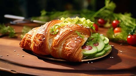 Receta De Croissant Integral Relleno Foto Premium