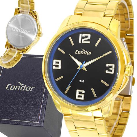 Relógio Condor Masculino Dourado Canivete de Brinde COPC21JAUK4P Condor