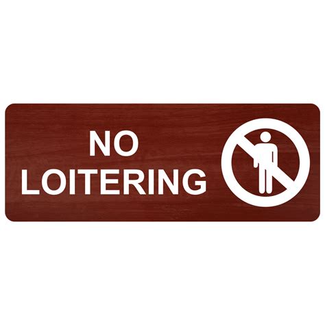 No Loitering Engraved Sign Egre 13380 Whtoncnmn No Trespassing