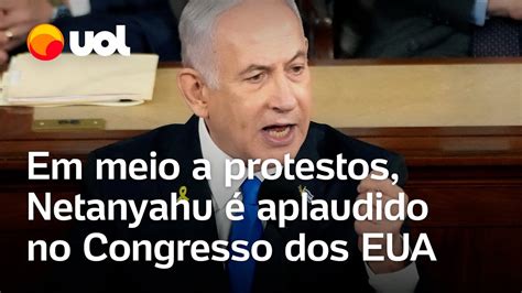 Netanyahu Aplaudido De P No Congresso Dos Eua Ap S Ocupa O De