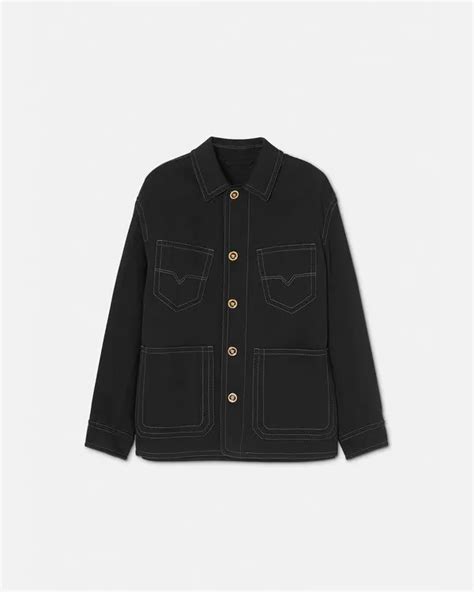 Buy Versace Denim Jacket Black At 70 Off Editorialist