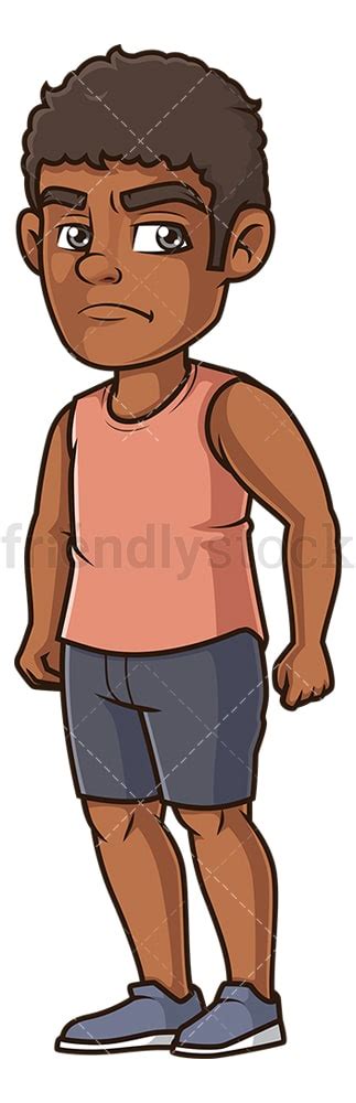 Angry Black Man Cartoon Clipart Vector - FriendlyStock