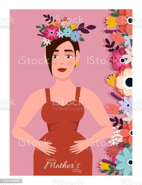 Happy Mother Day Greeting Cards Set Stock Illustration Download Image Now Adult Banner