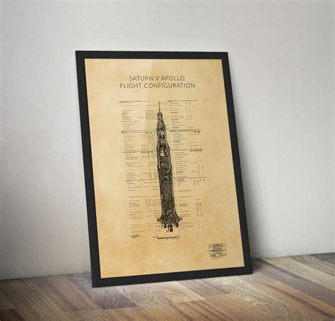 Saturn V Apollo Flight Configuration Schematic | Etsy