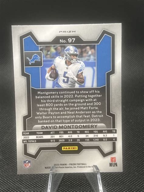 Panini Prizm David Montgomery Neon Green Pulsar Detroit Lions