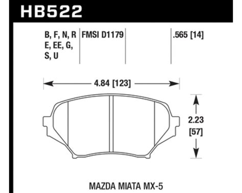 Hawk Performance Hps 50 Mazda Miata Front 2006 2014 Hb522b565