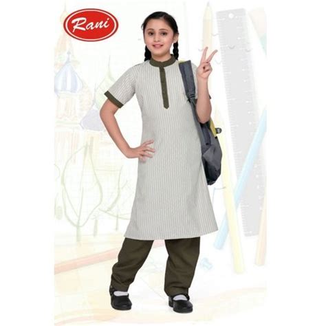 Cotton Striped School Uniform punjabi, For Dress at ₹ 250/piece in Solapur