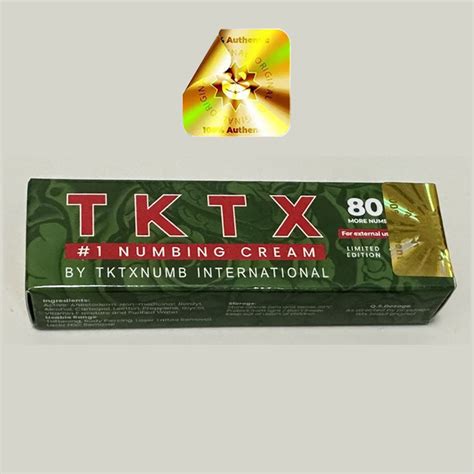 Original 80% Tktx Green Colornumb Cream Tattoo Anesthetic Ointment ...