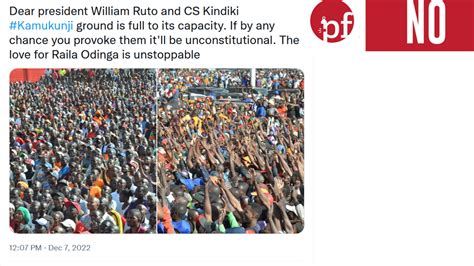 Is This Image Of Raila Odingas December 7 Rally In Kamukunji Piga