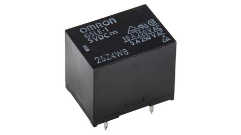 Omron 功率继电器 5v 直流线圈 10a切换 Spdt 1极 Pcb安装 银合金触点 G5le系列 G5le 1 Dc5