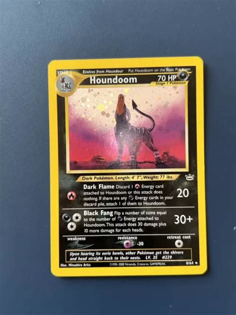 Carte Pok Mon Houndoom Holo Neo Revelation Eng Vintage Near Mint