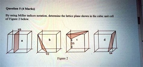 Question Marks By Using Miller Indices Notation Determine The