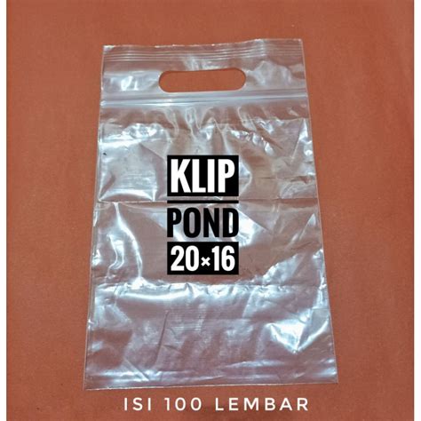 Jual Plastik Klip Pond Cm Bening Plastik Klip Oval Isi Lbr