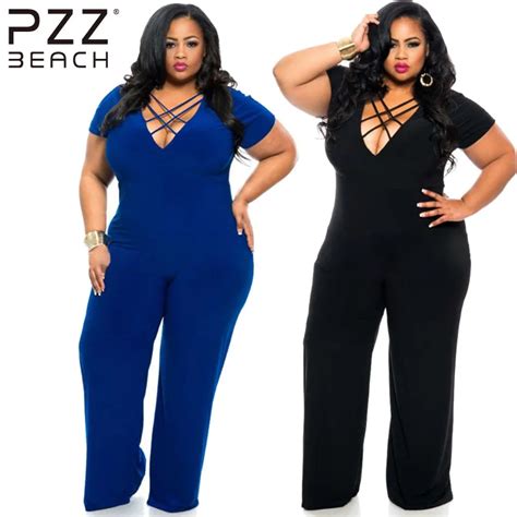 2016 Sexy Bodysuit One Piece V Neck Outfits Club Overalls Long Pants