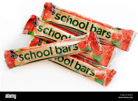 Pile Of 20 Gram Fruit Bowl School Bars Chewy Fruit Bars Stock Photo