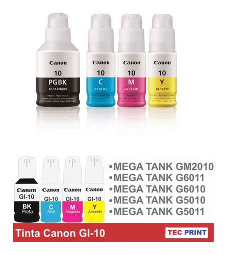 Kit Tinta Original Canon Gi Bk Gi Y Gi C Gi M G Frete Gr Tis