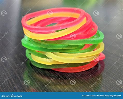 Isolated Multi Colour Rubber Band Stock Photo Image Of Colour