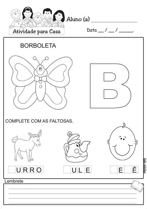 Atividade Letra B Para Casa Ideia Criativa Gi Carvalho Educação