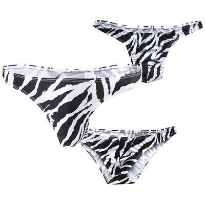 Mens Zebra Striped Low Rise Briefs Bikini Bugle Pouch T Back Thongs Underwear EBay