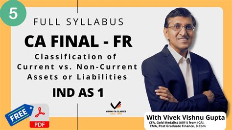 Classification Of Current Vs Non Current Assets Or Liabilities Ind AS