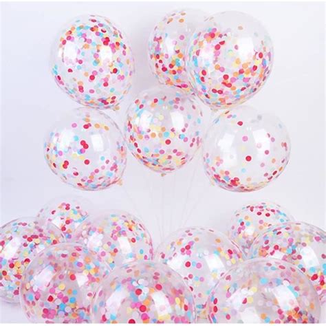 Ballon Confettis Color S En Latex Pi Ces Inch Cm Ballons