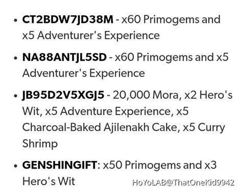 Free Primo Gems New Codes Genshin Impact Hoyolab