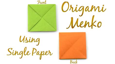 Easy Origami Menko Tutorial Hyo Ahn Youtube