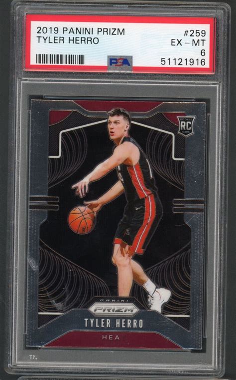 2019 Panini Prizm Tyler Herro Miami Heat RC 259 PSA 6 EX MT Rookie