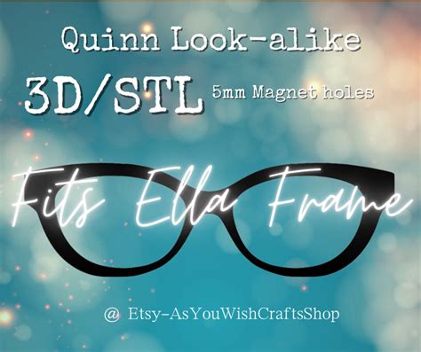 Ella Quinn Lookalike Pair Eyewear Compatible D Printer File Stl