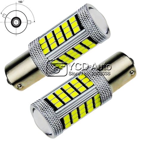 2pcs Super Bright 1156PY 7507 PY21W BAU15S 63 SMD LED Car Rear