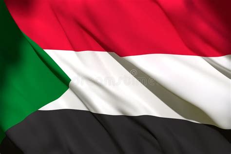 3d Rendering of North Sudan Flag Stock Illustration - Illustration of government, patriotism ...