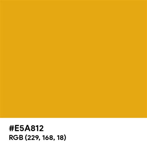 Golden CMYK color hex code is #E5A812