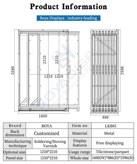 Boya Push Pull Ceramic Tile Display Rack Stand Boyadisplay