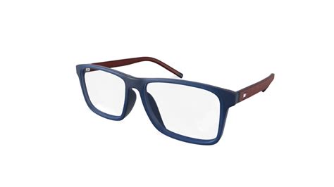 Tommy Hilfiger Men S Glasses TH 124 Blue Rectangle Plastic G850 Frame