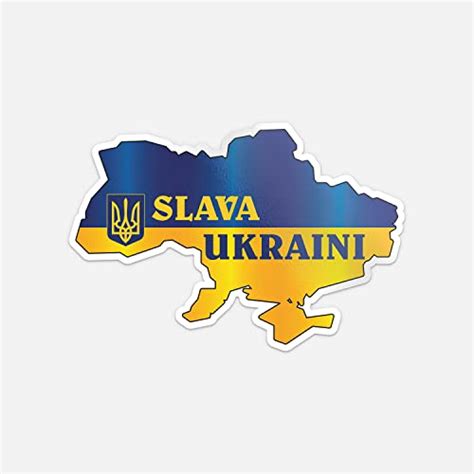 Slava Ukraini Glory To Ukraine Support Bumper Decal Vinyl Sticker