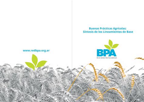 Pdf Buenas Prácticas Agrícolas Síntesis De Los Lineamientos · La