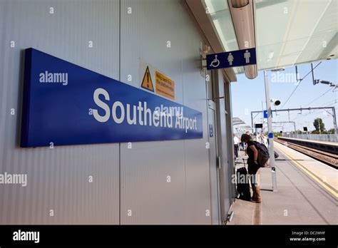 london Southend Airport train station Essex UK Stock Photo - Alamy