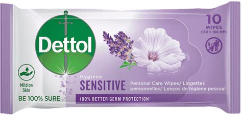 Dettol Personal Care Wipes Sensitive 10s Dettol