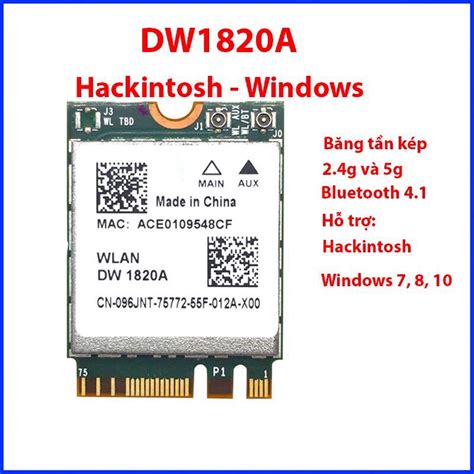 Dw1820a Laptop Hackintosh Broadcom BCM94350z WiFi Card M 2 NGFF