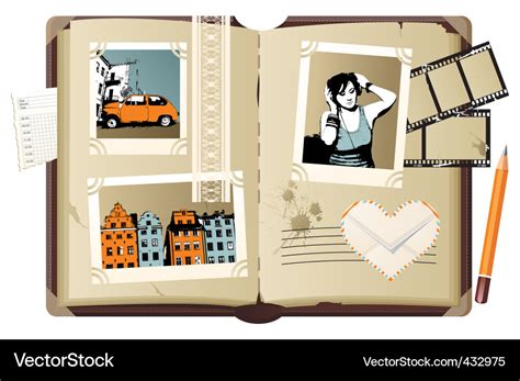 Photo Album Royalty Free Vector Image Vectorstock