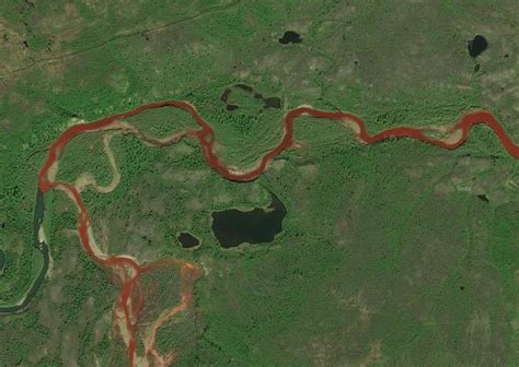 Russian Arctic Daldykan River Mysteriously Turns Blood Red Pictures And