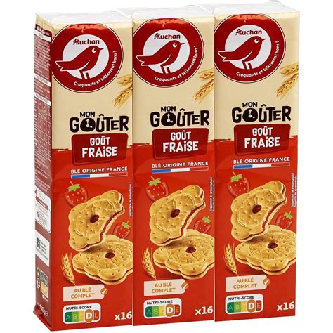 Auchan Mon Go Ter Carr Biscuits La Fraise X Biscuits G Pas