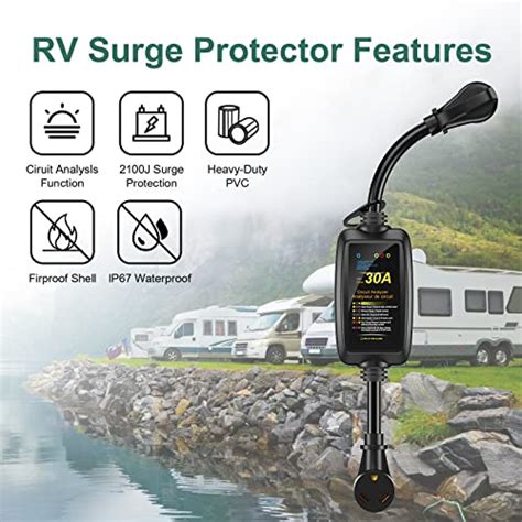 Rv Surge Protector 30amp Portable RV Smart Surge Protector Monitor