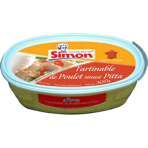 Tartinable De Poulet Sauce Pitta Simon Dutriaux 300 G Bam Courses