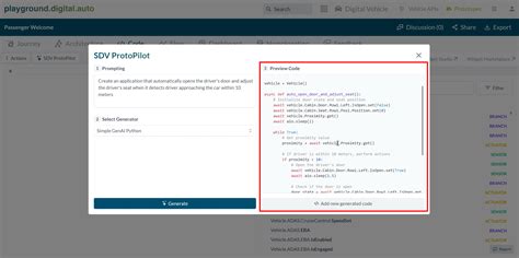 Use GenAI On Playground Digital Auto Playground Documentation
