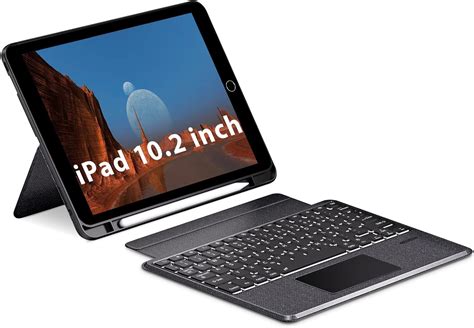 Doohoeek Trennbare Tastatur Hülle für iPad10 2 Zoll iPad Air iPad