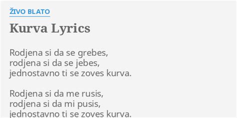 Kurva Lyrics By Ivo Blato Rodjena Si Da Se