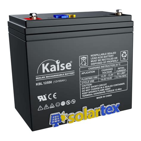 Batería De Agm 55ah 12v Kaise Solartex Chile