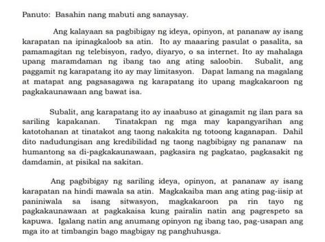 Panuto Sagutin Ang Mga Tanong Tungkol Sa Ano Ang Sanaysay Brainly Ph