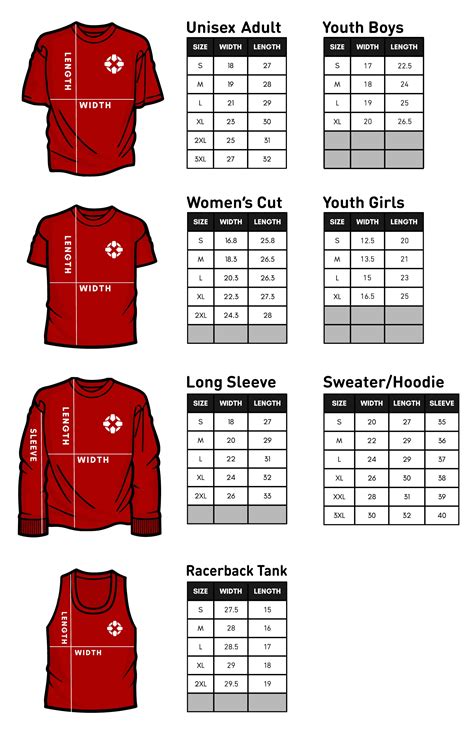 Youth Soccer Jersey Size Chart